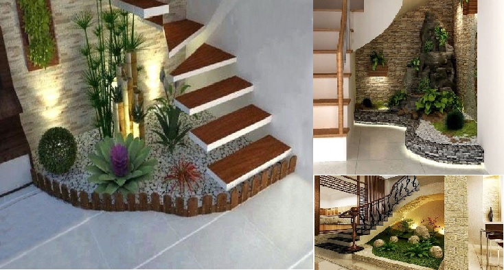 gardens under stairs
