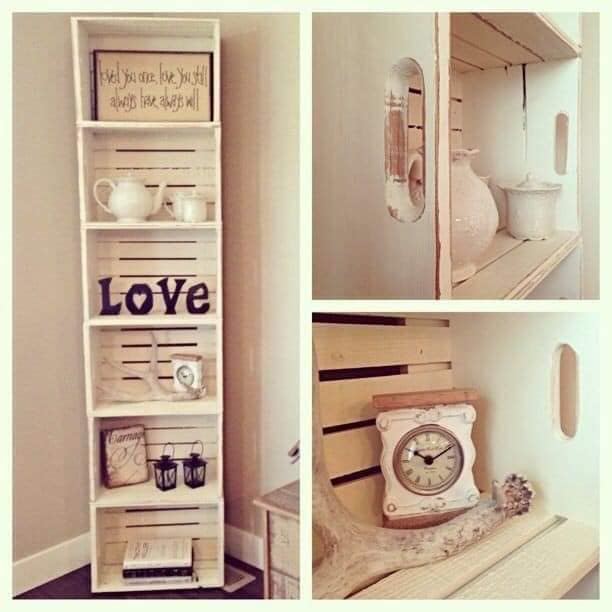 LOW COST TIPS Decorate and furnish with wooden fruit boxes (13)