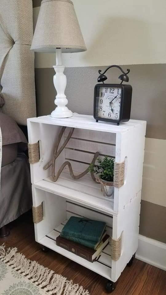 LOW COST TIPS Decorate and furnish with wooden fruit boxes (16)