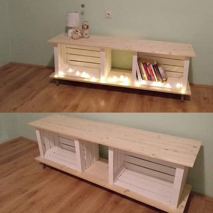 LOW COST TIPS Decorate and furnish with wooden fruit boxes (9)