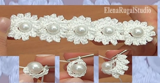 Crochet Mini Flower String Tutorial