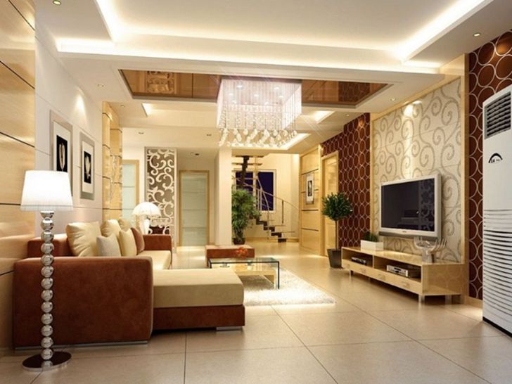 Contemporary POP Fall Ceiling Designs for Living Room