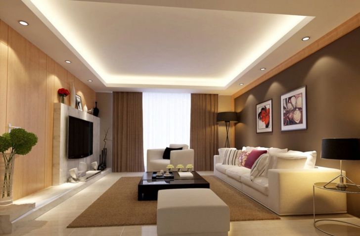 Flexible beige living room designs with ceiling light