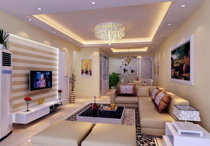 Living Room Gypsum Ceiling