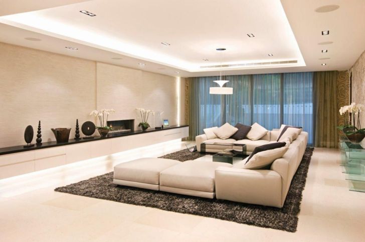 Living Room Wall and Ceiling Lighting Ideas