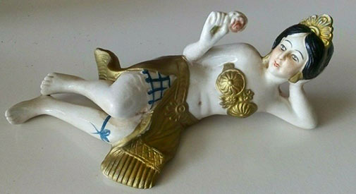 Art-deco-porcelain-bathing-beauty-exotic-dancer-figurine..germany Art deco porcelain bathing beauty exotic dancer figurine..germany