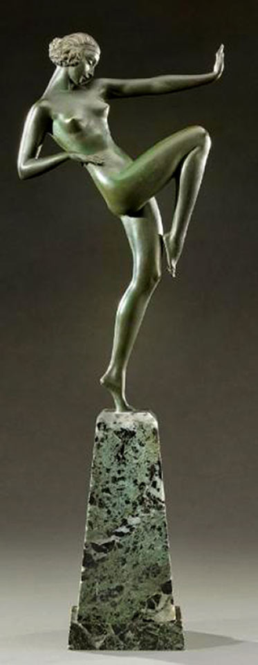 Deco-bronze-by-Pierre-le-Faguays Art Deco bronze by Pierre-le-Faguays, France-circa-1930
