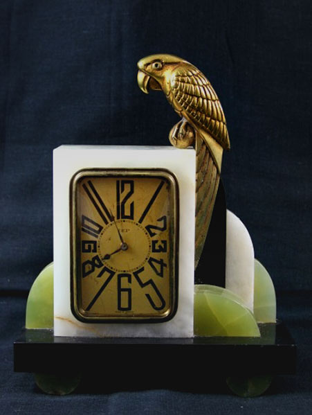 Art-Deco-garniture-clock-CA.-1930 Art Deco garniture mantle clock CA.-1930