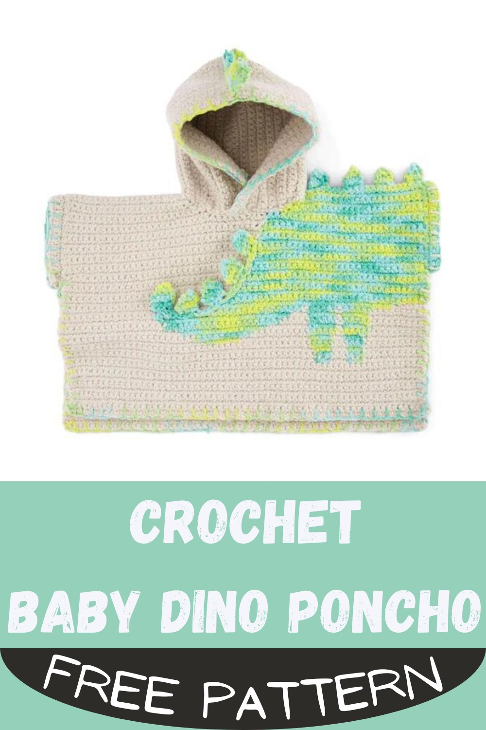 Baby Dino Crochet Poncho