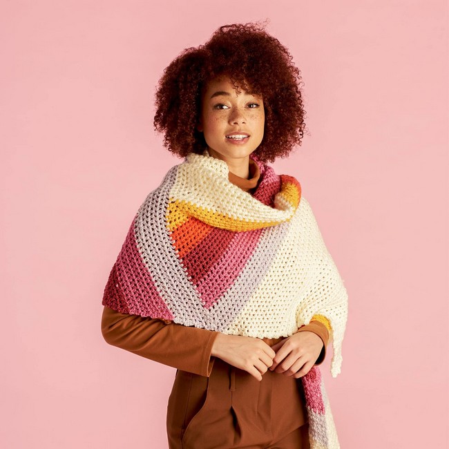 Big Zig Crochet Wrap