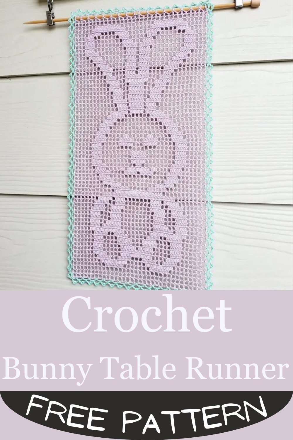 Crochet Bunny Table Runner