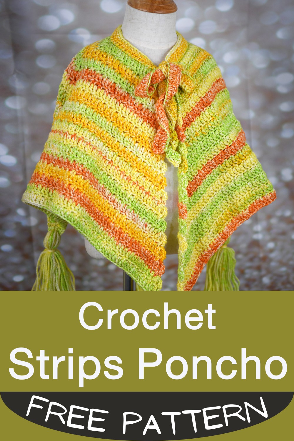 Crochet Sherbet Strips Poncho