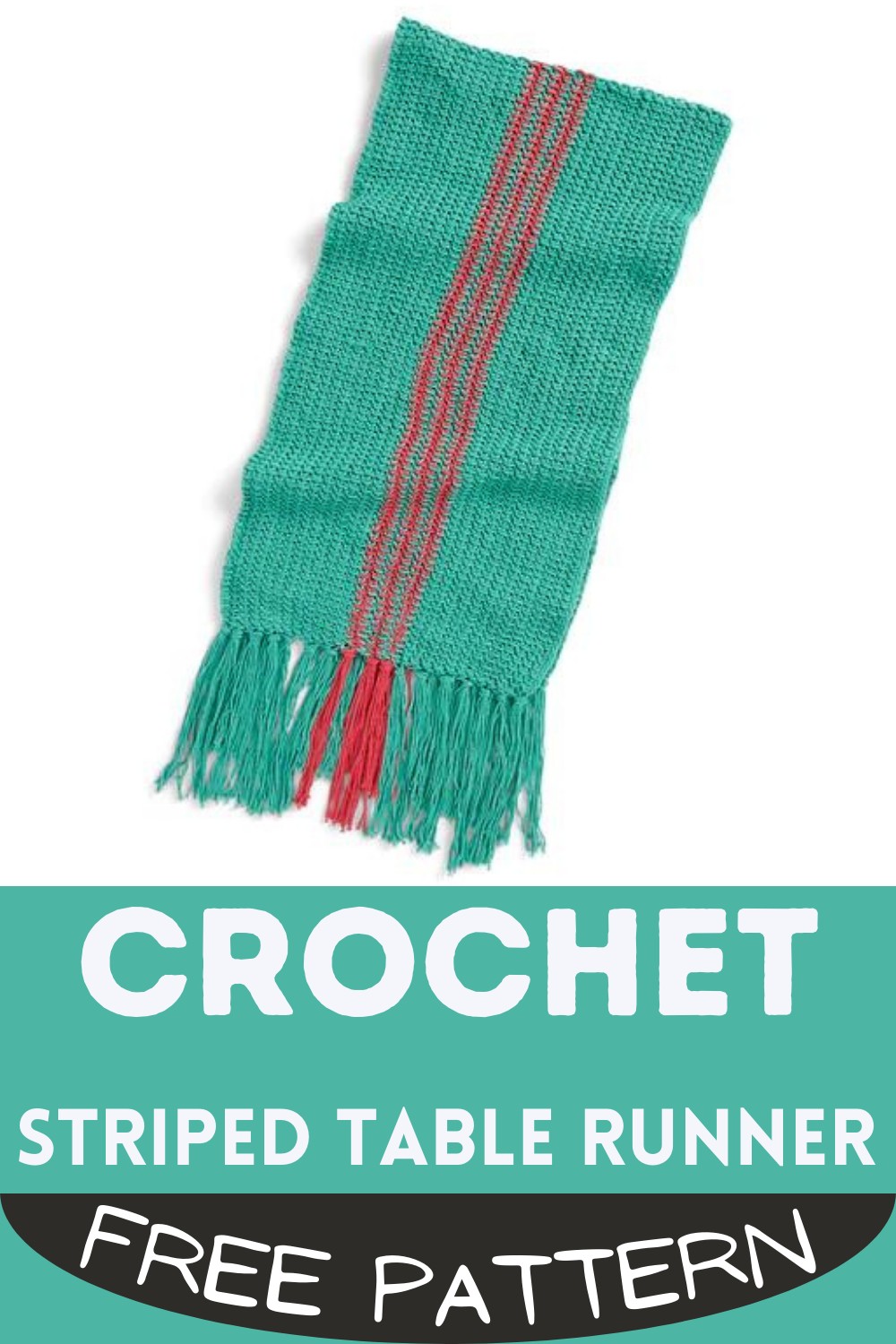 Crochet Striped Table Runner