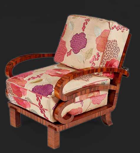English-School-Art-Deco-reclinging-Easy-chair--1930 English School Art Deco reclinging Easy chair--1930