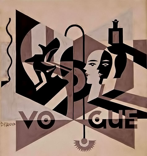 Fortunato-Depero,-'Vogue',-1929-ca. Fortunato Depero, Futurist 'Vogue',-1929-ca.