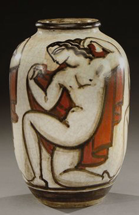 RENE-BUTHAUD-vase-in-crackled-white-enamelled-ceramic-decorated-with-three-nude-women RENE-BUTHAUD-vase-in-crackled-white-enamelled-ceramic-decorated-with-three-nude-women