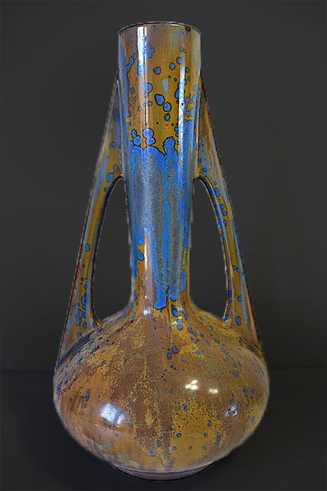 Vase-Pierrefonds- Vase Pierrefonds 20th Art Deco for Crystallizations Signed 40 Cm