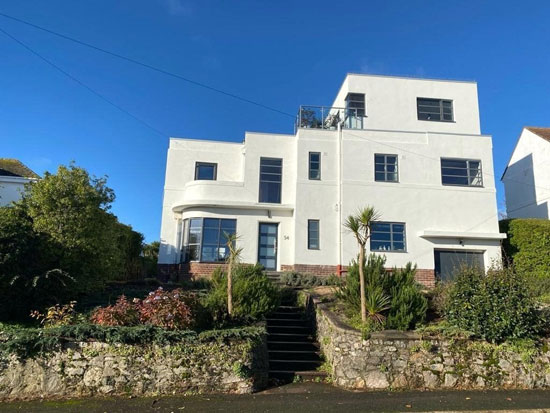 1930_larda Robert Lutyens_in Torquay_ Devon_daki modern ev (1)