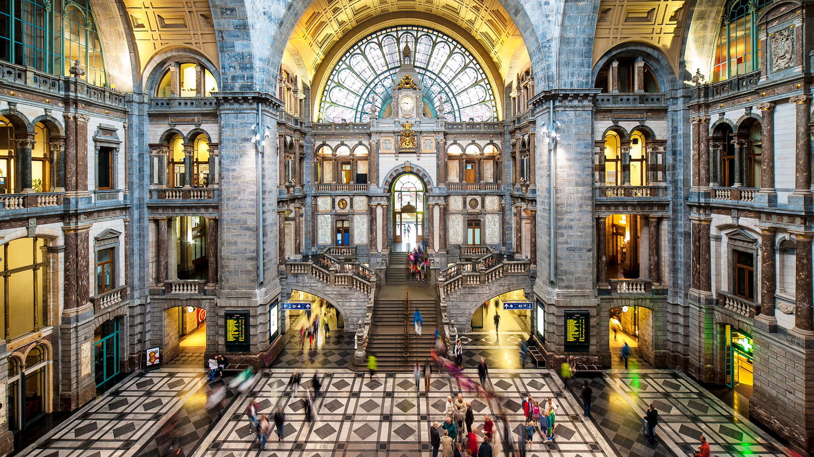 The entrance hall of Antwerp Central Station