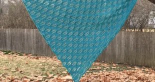 Cable and Leaves Shawl pattern by GreatScott Knitting knitting pattern image 1