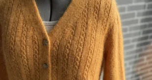 Lacy Cable V-Neck Cardigan pattern by Inge's Knitting Lab knitting pattern image 1