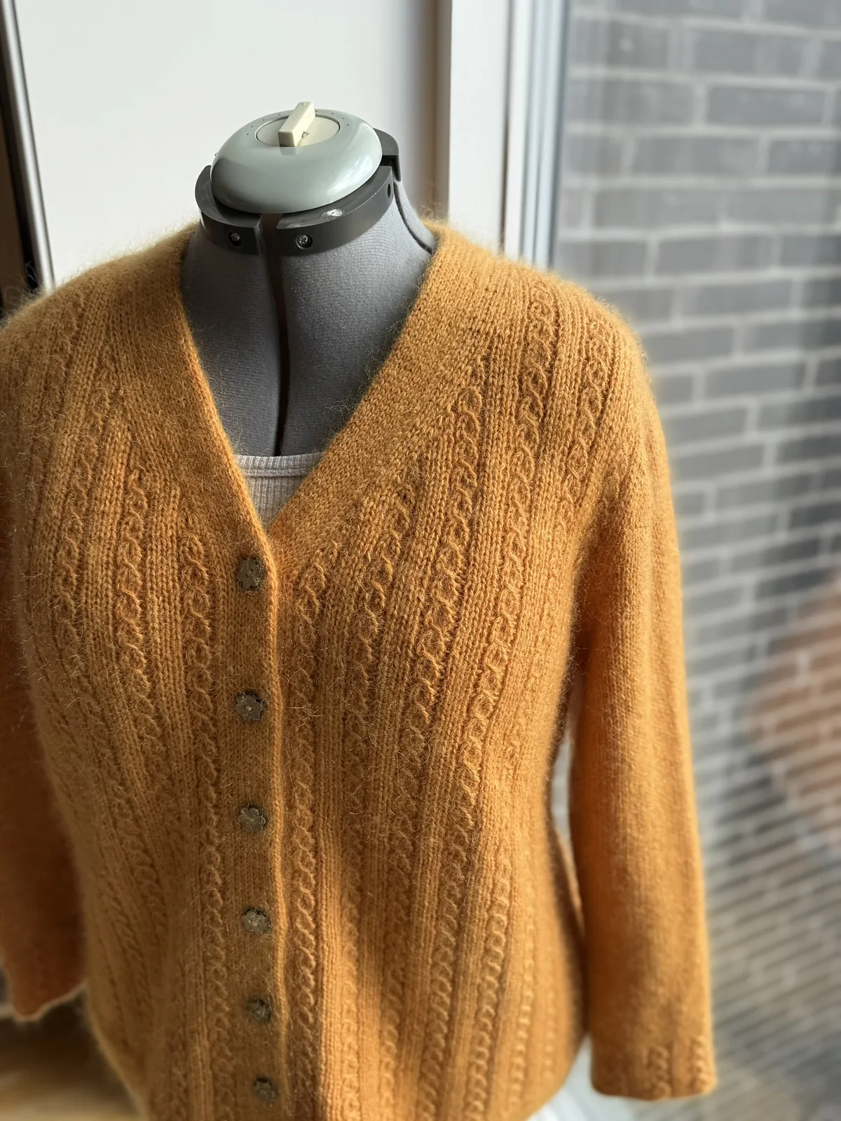 Lacy Cable V-Neck Cardigan pattern by Inge's Knitting Lab knitting pattern image 1