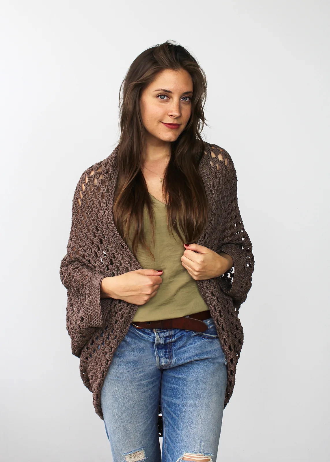 Movie Night Cocoon Cardi pattern by Alexandra Tavel knitting pattern image 1