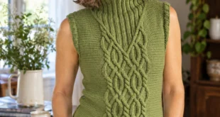 #03 Mock-Turtleneck Shell pattern by Melissa Leapman knitting pattern AI image 1