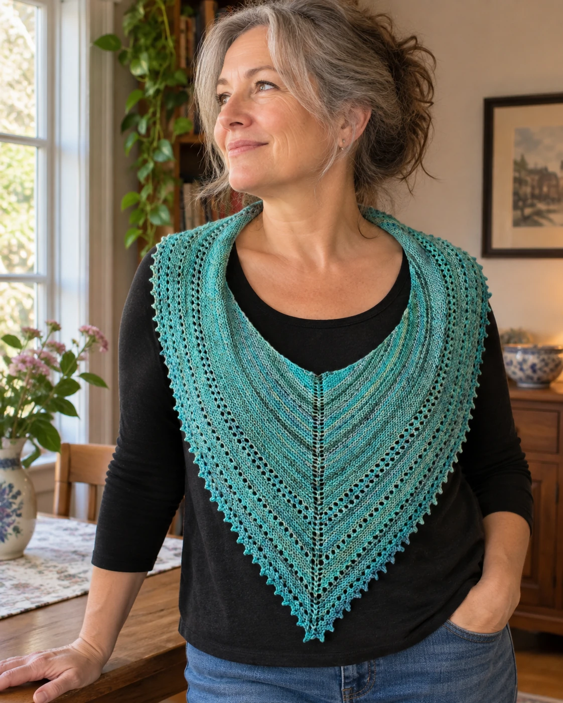 3S Shawl pattern by Amy Meade knitting pattern AI image 1