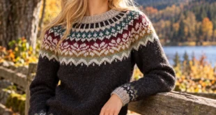 Afmæli 20-year Anniversary Sweater pattern by Védís Jónsdóttir for Ístex knitting pattern AI image 1