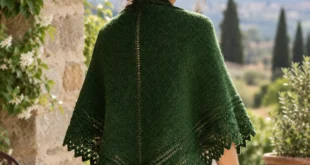 Apple Polypodium Shawl pattern by uglyyarns knitting pattern AI image 1