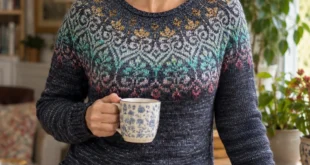 Art Nouveau Sweater pattern by Elenor Mortensen knitting pattern AI image 1