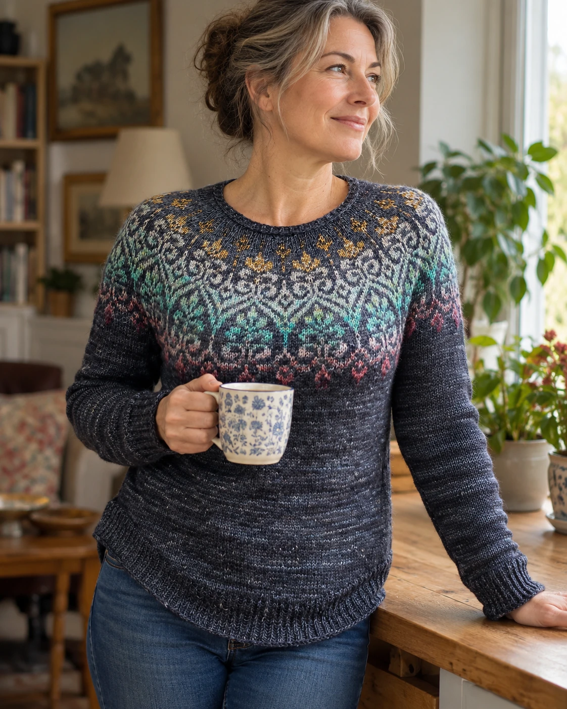 Art Nouveau Sweater pattern by Elenor Mortensen