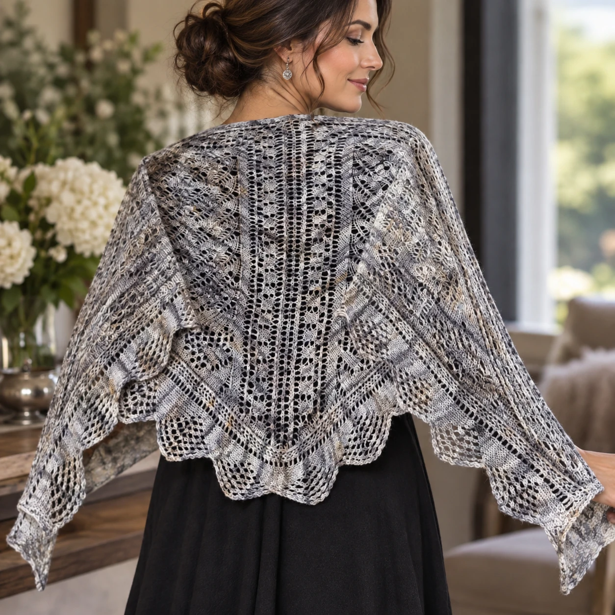 Autumn Leaves Shawl pattern by Zabeth Loisel-Weiner knitting pattern AI image 1
