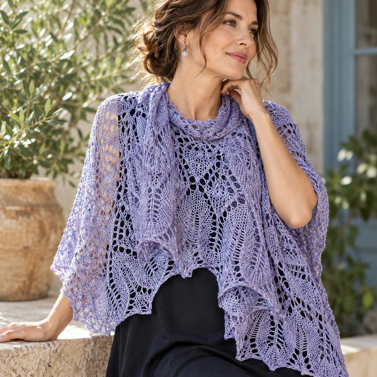 Bella Botanica Shawl pattern by Karen Strauss knitting pattern AI image 1