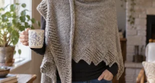 Bella Shawl pattern by Annie Baker Designs knitting pattern AI image 1