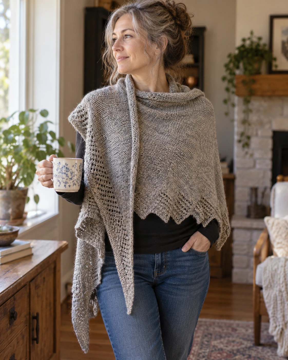 Bella Shawl pattern by Annie Baker Designs knitting pattern AI image 1