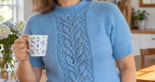 Bonus Lace Tee pattern by Hunglish Knitter knitting pattern AI image 1