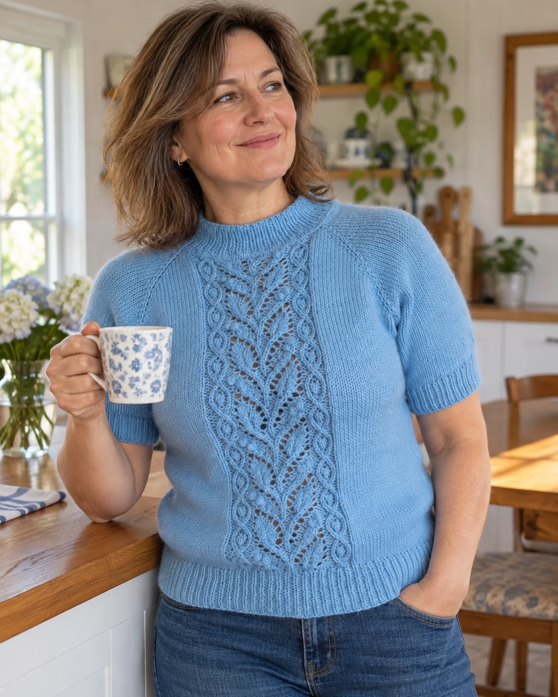 Bonus Lace Tee pattern by Hunglish Knitter knitting pattern AI image 1