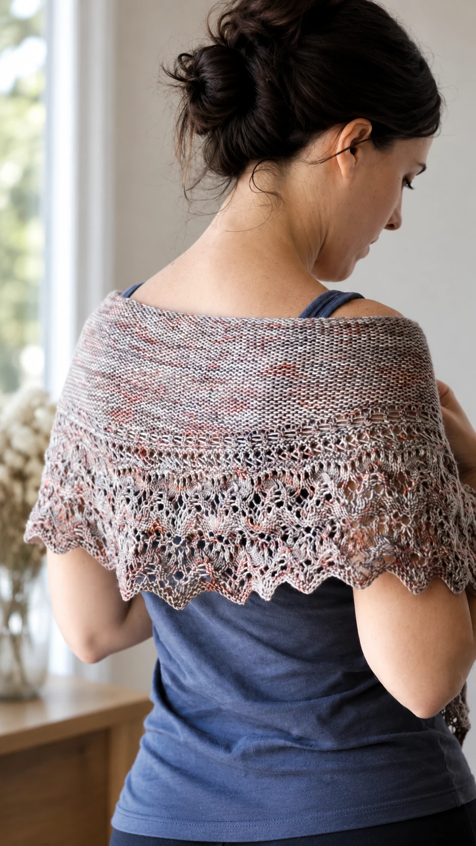Botanical Garden Shawl pattern by Kristen Finlay