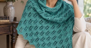 Cable and Leaves Shawl pattern by GreatScott Knitting knitting pattern AI image 2
