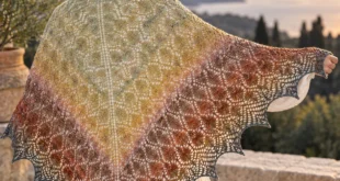 Clematis Leaves Shawl pattern by Denise Bartels knitting pattern AI image 1