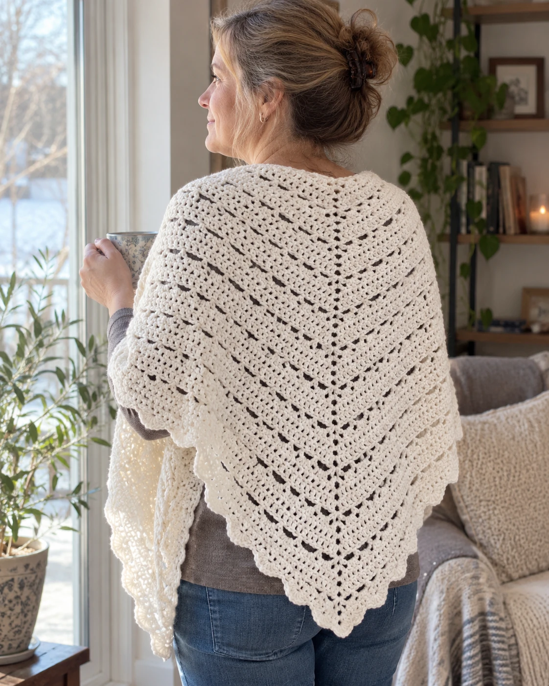 Dewdrop Wrap pattern by Grace Forthefrills