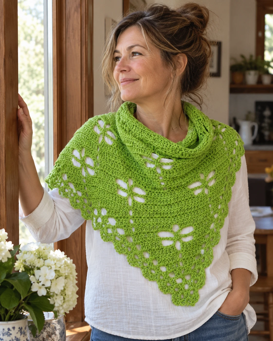 Dragonfly shawlette pattern by Elena Kozhukhar knitting pattern AI image 1