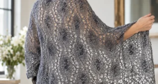 Estonian Waterfall Shawl pattern by Cath Ward knitting pattern AI image 1