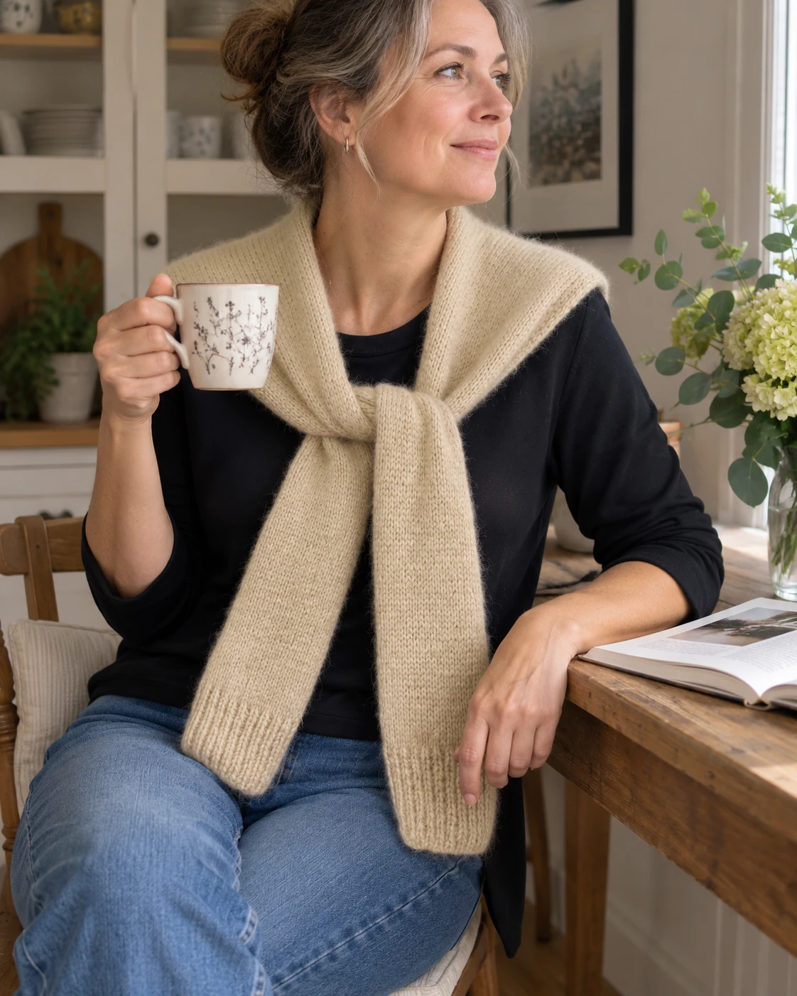 FAKE SWEATER Scarf pattern by Susanne Müller knitting pattern AI image 1