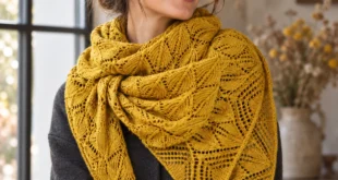 Falling Leaves Shawl pattern by Lolo Tricot knitting pattern AI image 1