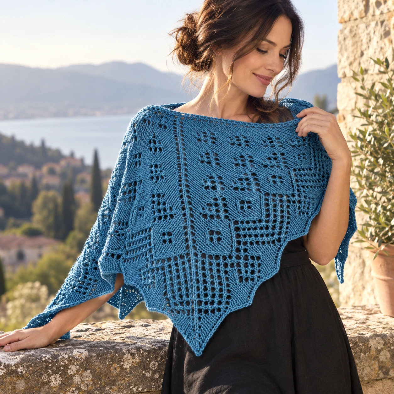 Ginkgo Leaf Shawlette pattern by Joyce Fassbender knitting pattern AI image 1