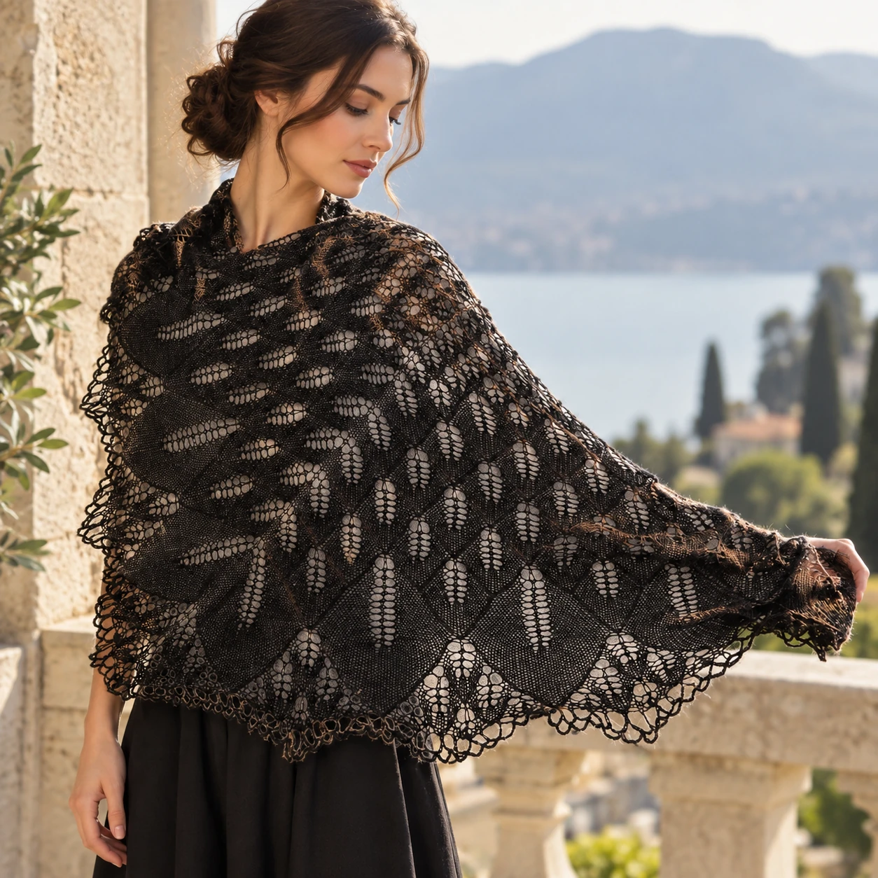 Growing Leaves Shawl pattern by Lankakomero knitting pattern AI image 1