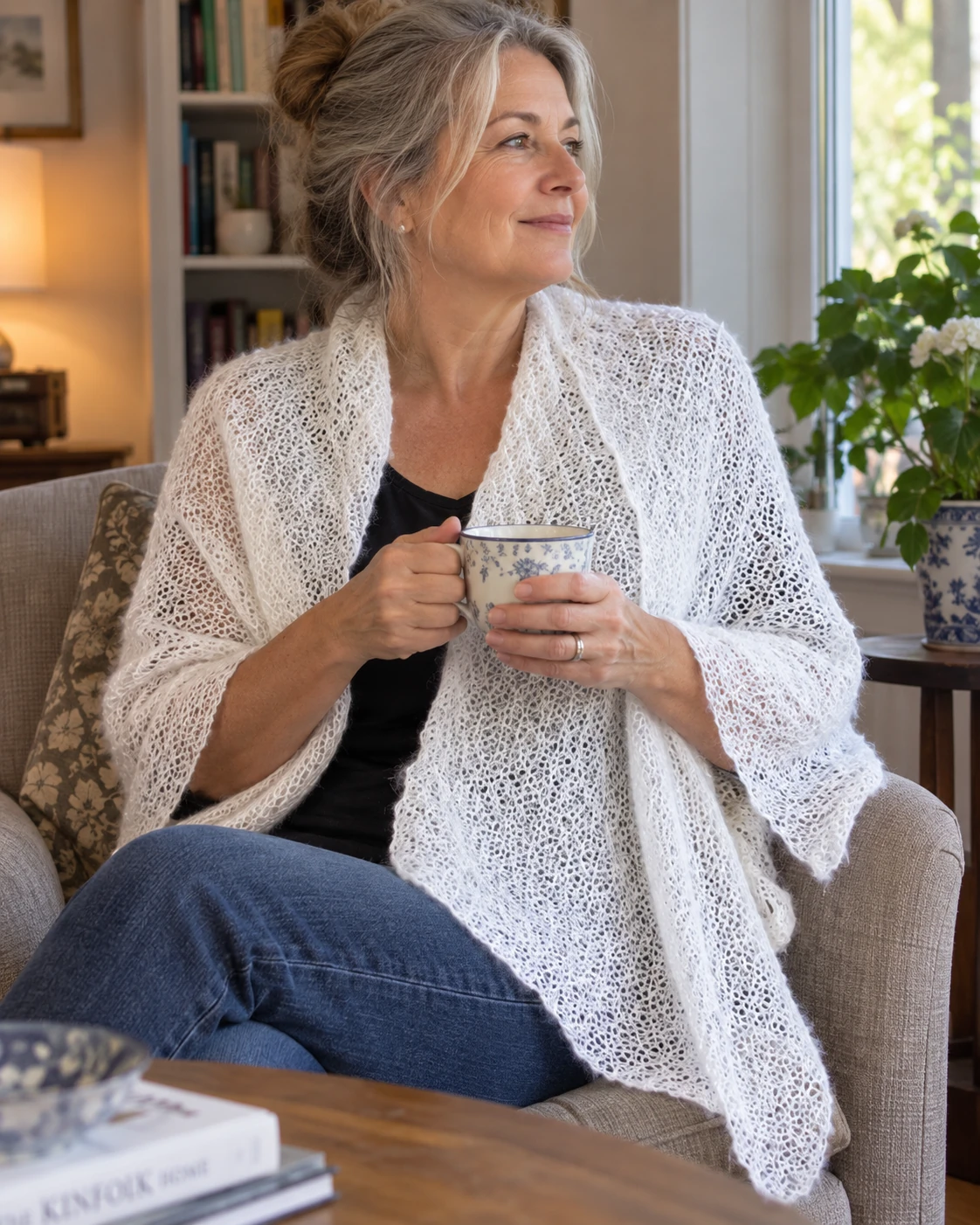 Horai Scarf pattern by Hiroko Fukatsu knitting pattern AI image 1